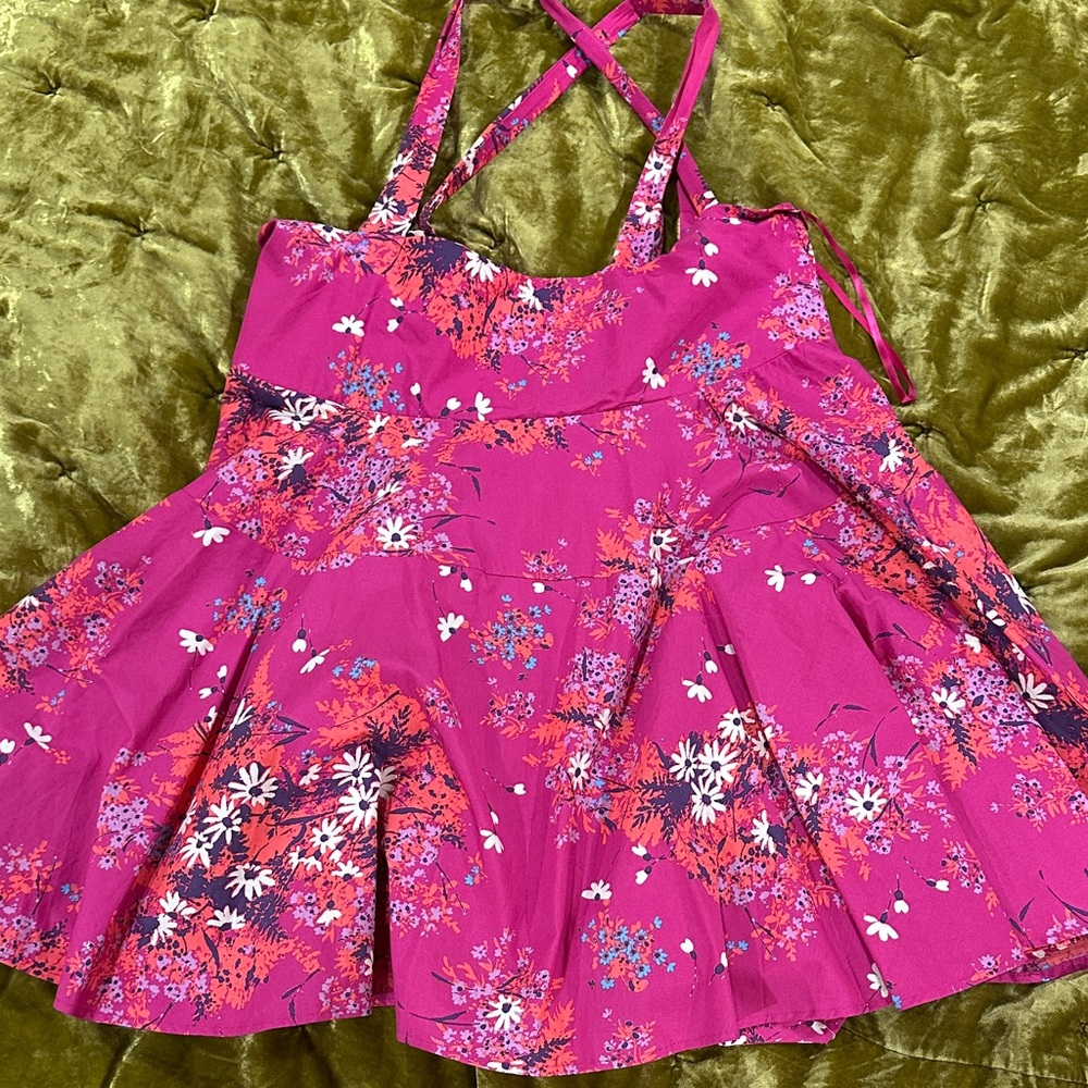 Free people Pink Floral Dress